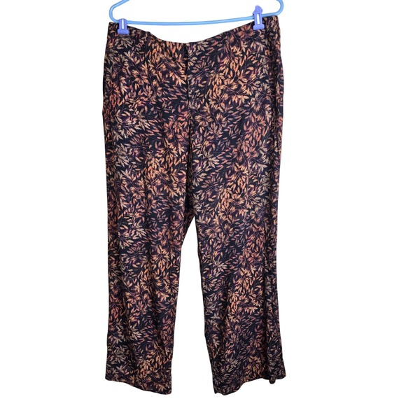 Peruvian Connection Pants - Peruvian Connection Boho‎ Viscose Trousers Fall Leaf Print Size 14 As Is